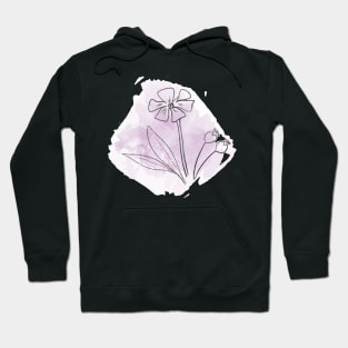 Purple Watercolour Flower Hoodie